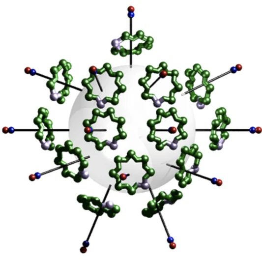Graphical abstract for Decorating Polymer Beads with 1014 Inorganic-Organic [2]Rotaxanes as shown by Spin Counting